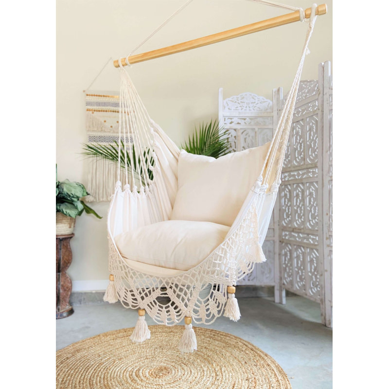 Dakota Fields Boho Crochet Chair Hammock Swing Wayfair